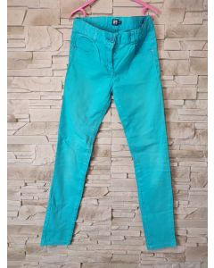 Spodnie jeansowe niebiesko-zielone