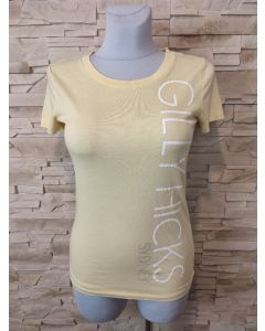 T-shirt żółty z napisem z przodu