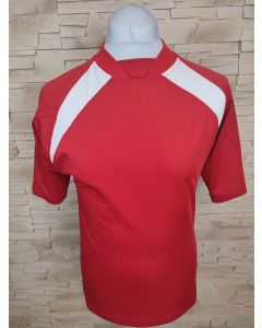 T-shirt sportowy w kolorze czerwono-białym 