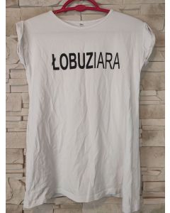 T-shirt z napisem Łobuziara