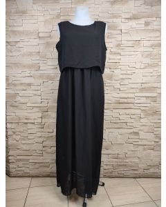 Suknia długa, czarna z tiulem nr 2278