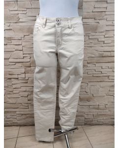 Spodnie jeansowe, kremowe nr 2625